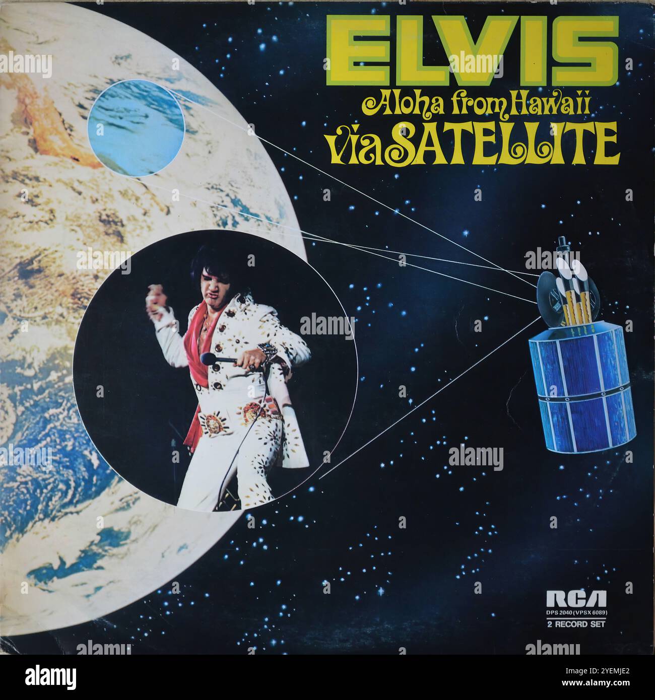 Elvis Presley Aloha From Hawaii Via Satellite Original Vinyl Cover 