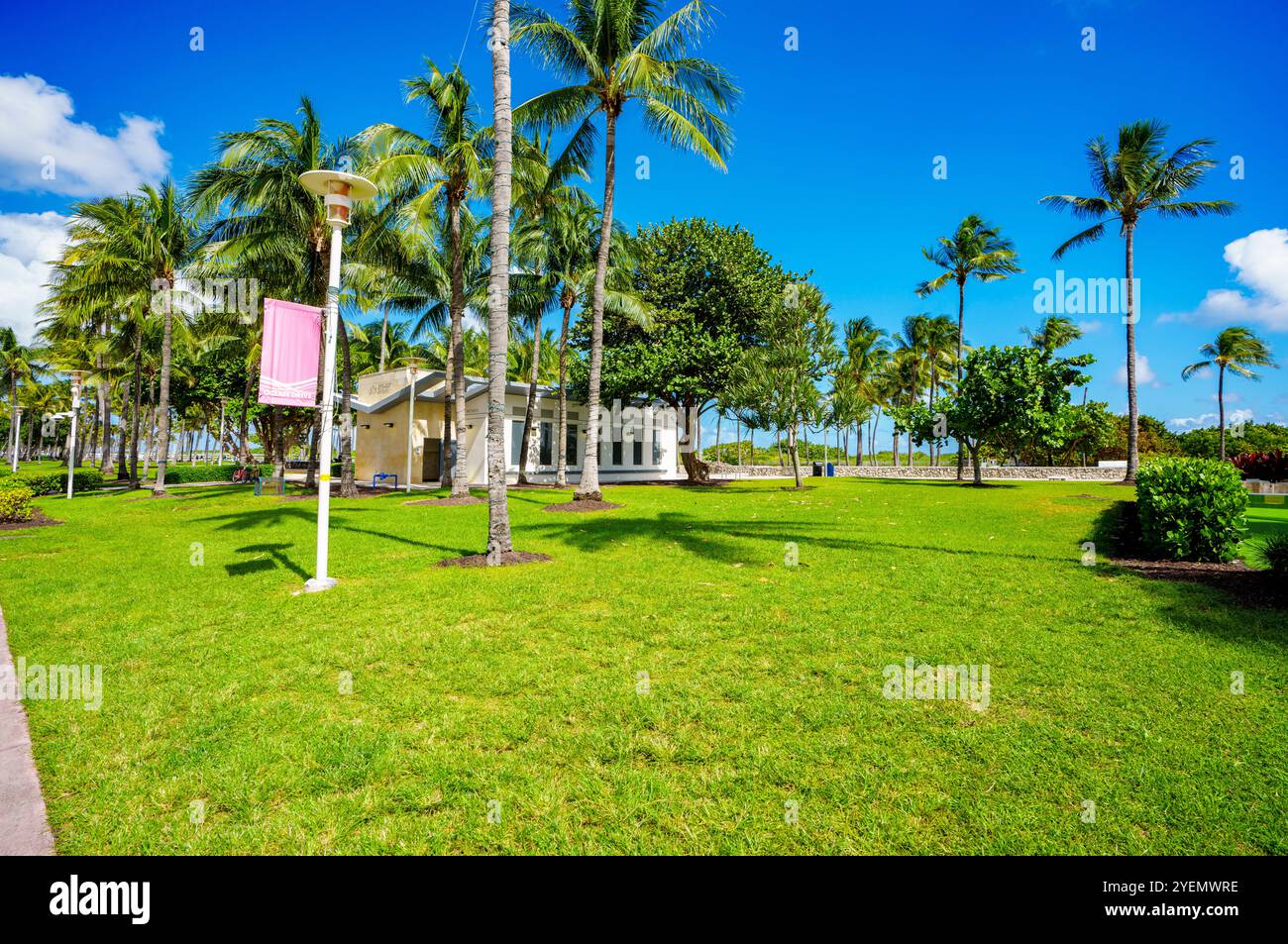 Lummus Park Miami Beach Ocean Drive 2024 Stock Photo