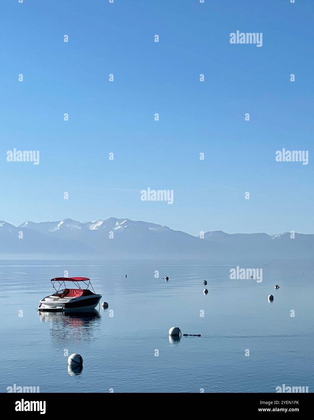 boats docked at a distance - Smartphone Captured Stock Image