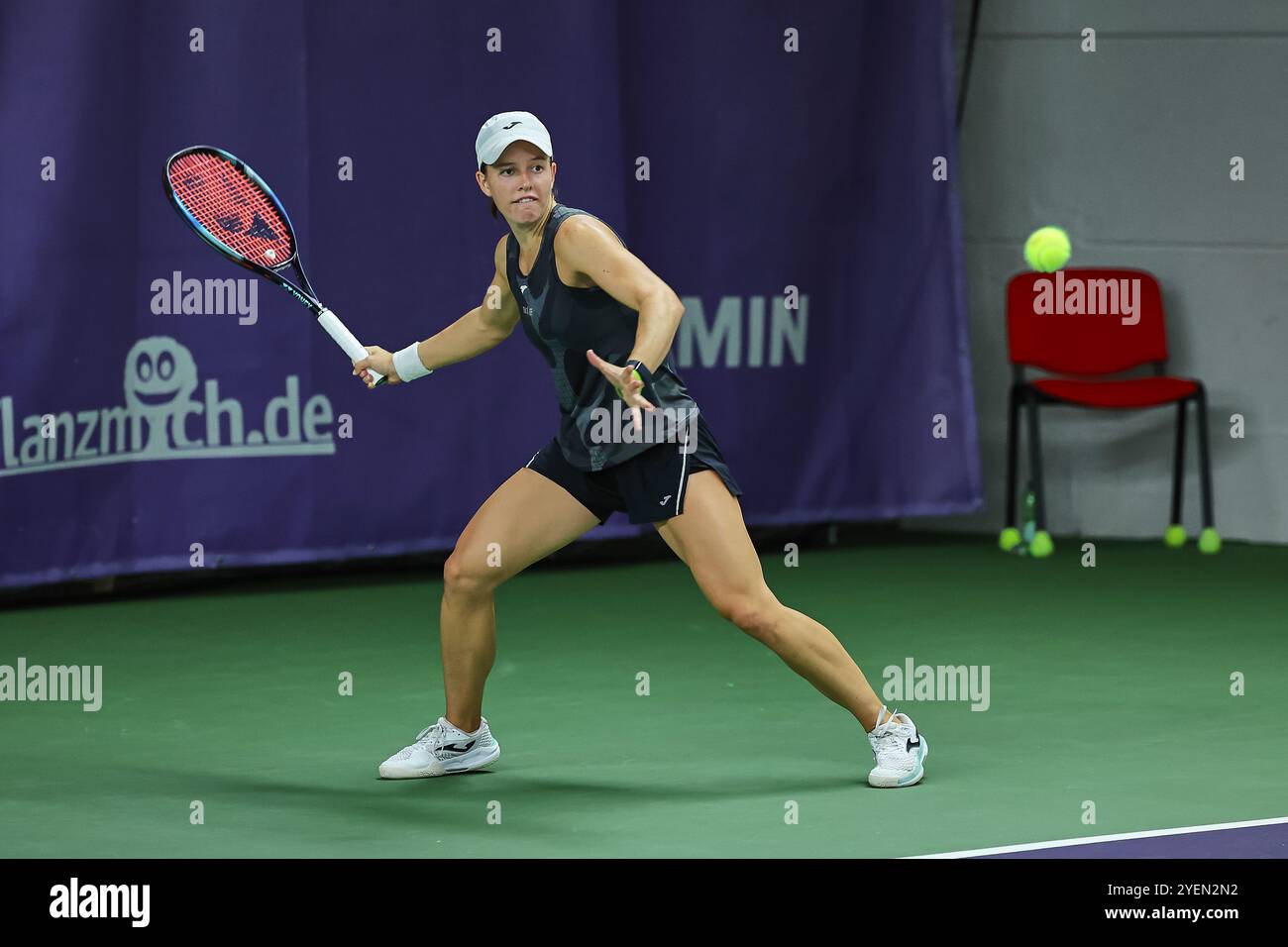 Hamburg, Hamburg, Germany. 31st Oct, 2024. Kaitlin Quevedo of Spain, returns with forehand during the Hamburg Henssler at Home Ladies Cup - Womens Tennis, ITF World Tennis Tour (Credit Image: © Mathias Schulz/ZUMA Press Wire) EDITORIAL USAGE ONLY! Not for Commercial USAGE! Stock Photo