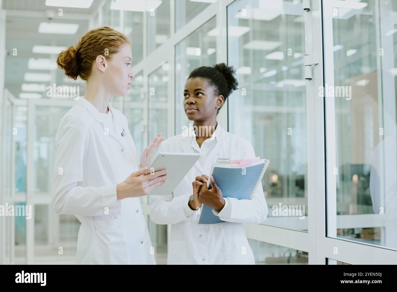 Two scientists discussing data hi-res stock photography and images - Alamy
