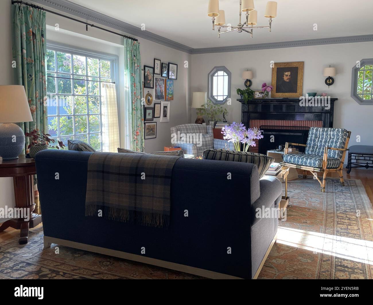 seating area in living room - Smartphone Captured Stock Image