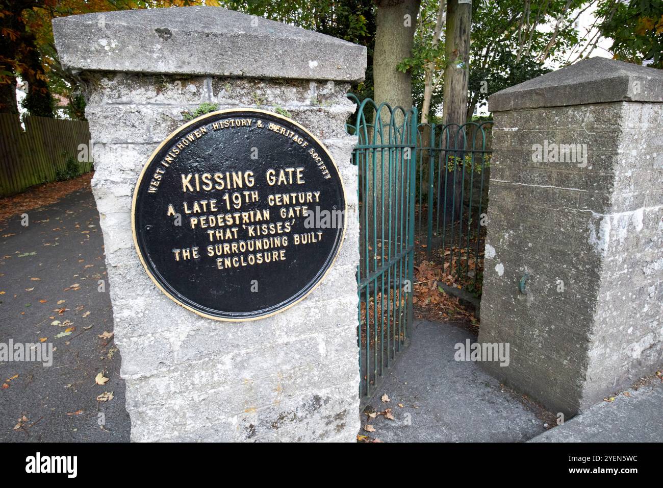 kissing gate pedestrian gate buncrana, county donegal, republic of ireland Stock Photo