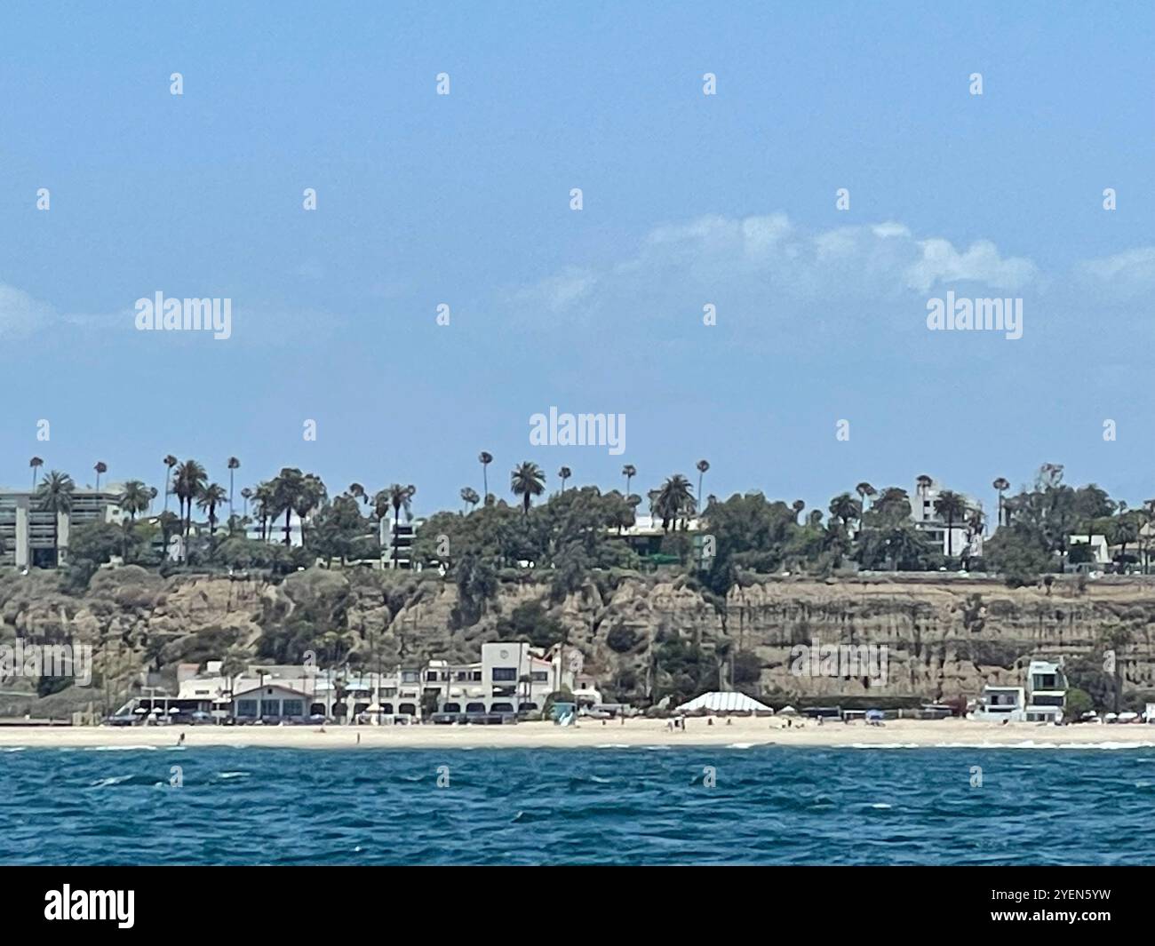 view of california coastline from water Stock Photo