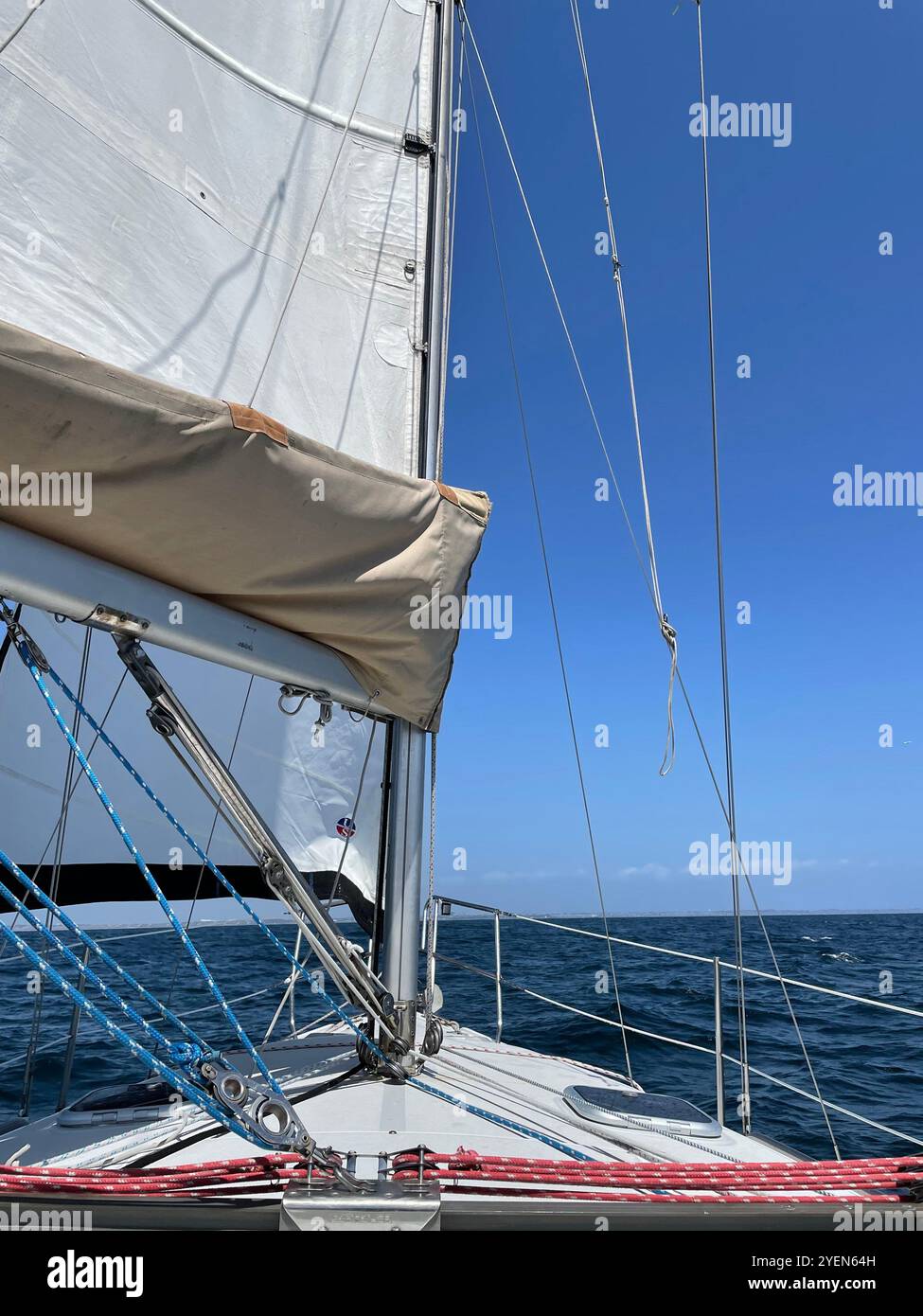 vertical view from sail boat - Smartphone Captured Stock Image