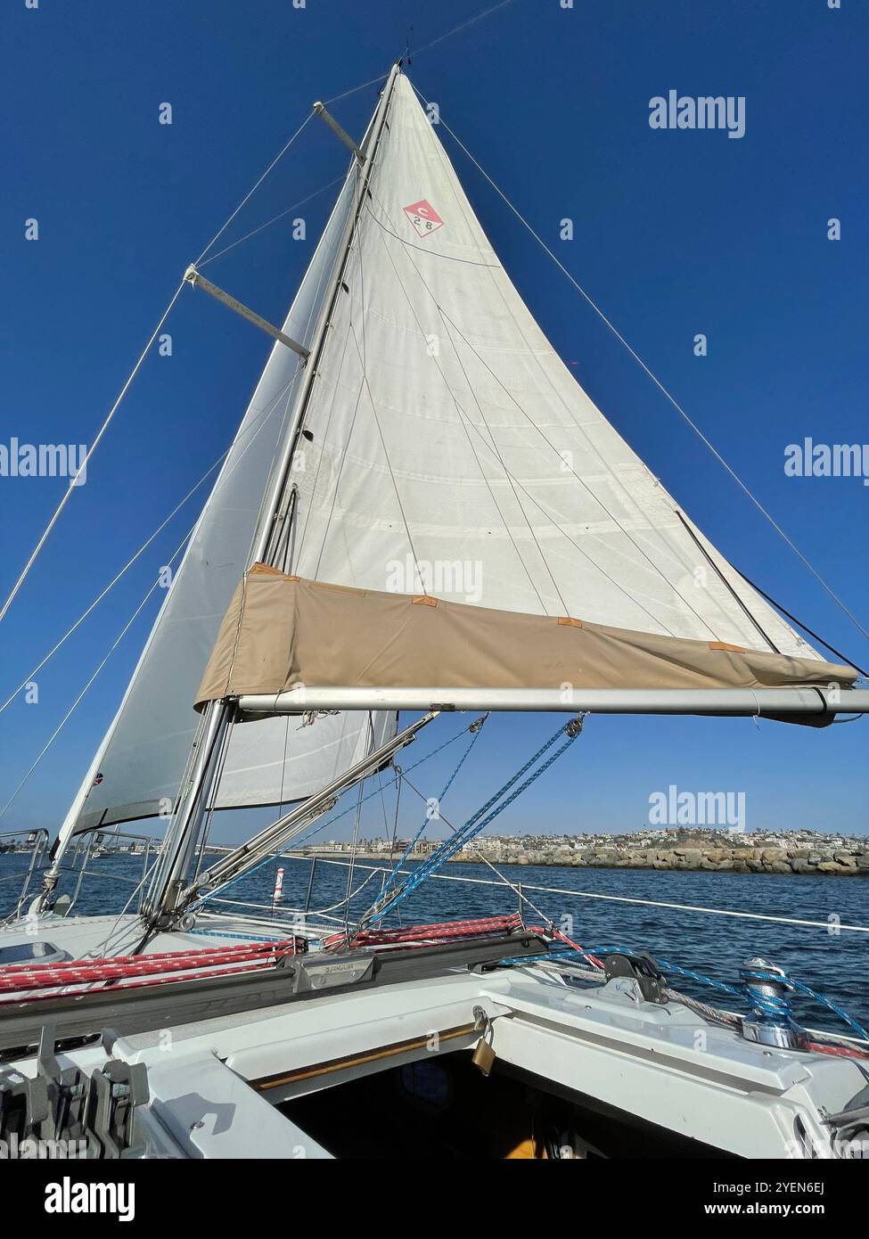sail boat on water - Smartphone Captured Stock Image