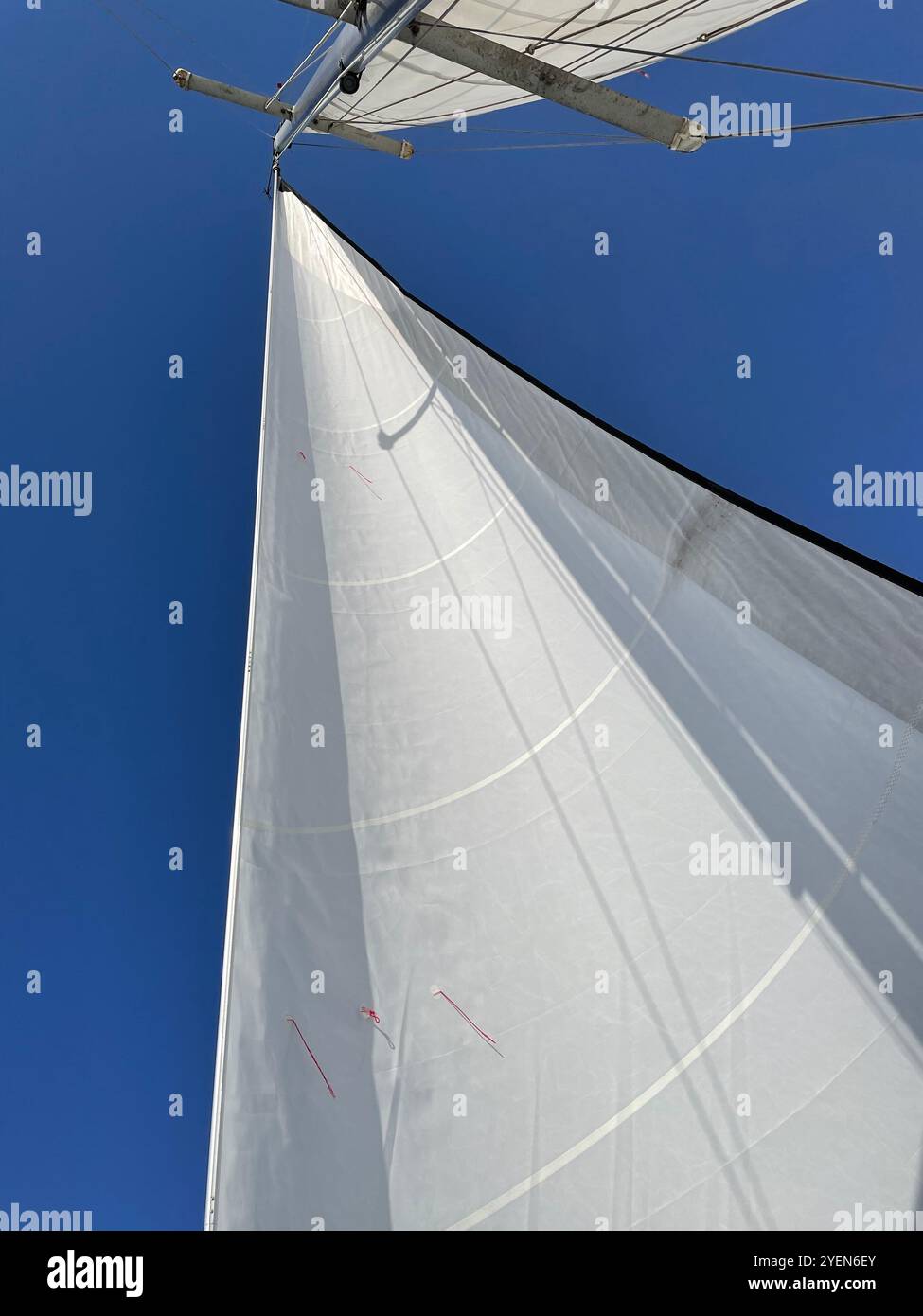 view of sailboat sail - Smartphone Captured Stock Image