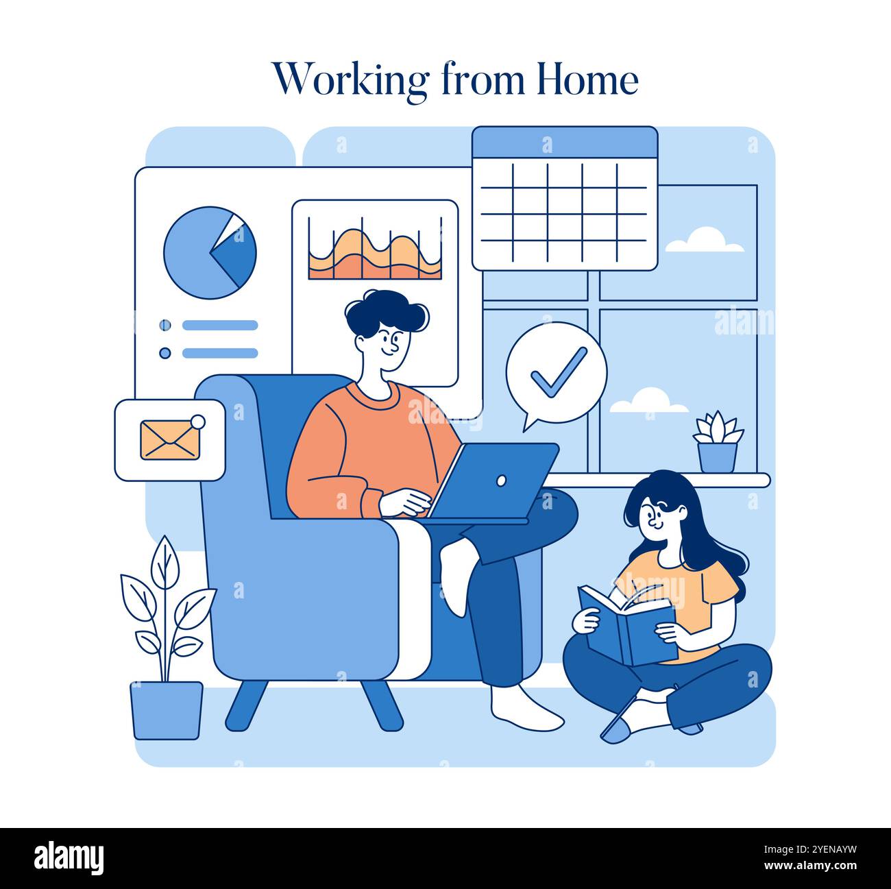 Balance on chair Stock Vector Images - Alamy