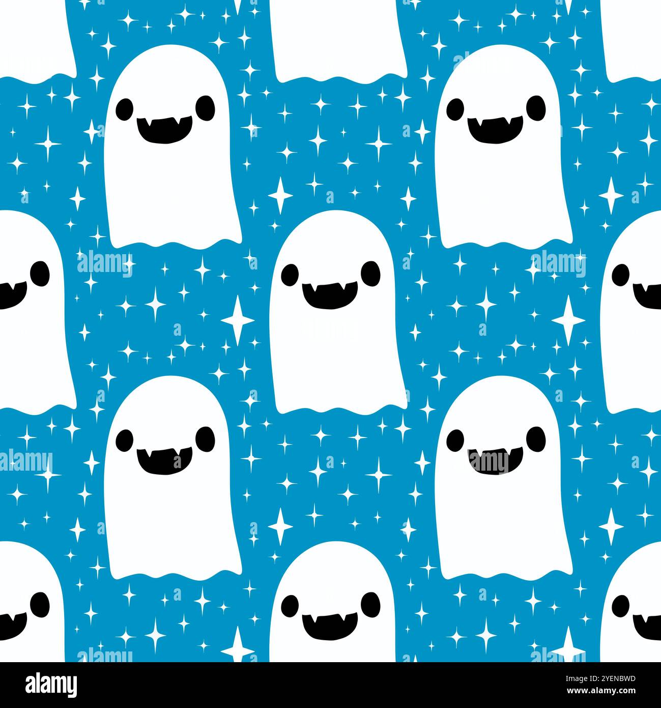 Halloween ghost seamless cartoon pattern for wrapping paper and fabrics ...