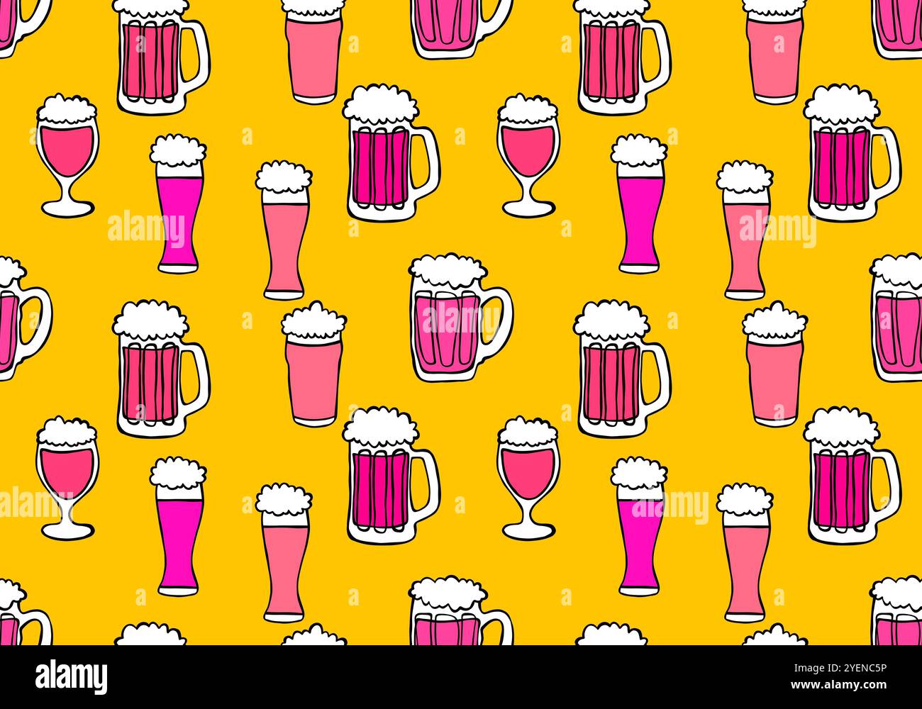 Craft Beer Pattern Print Dress