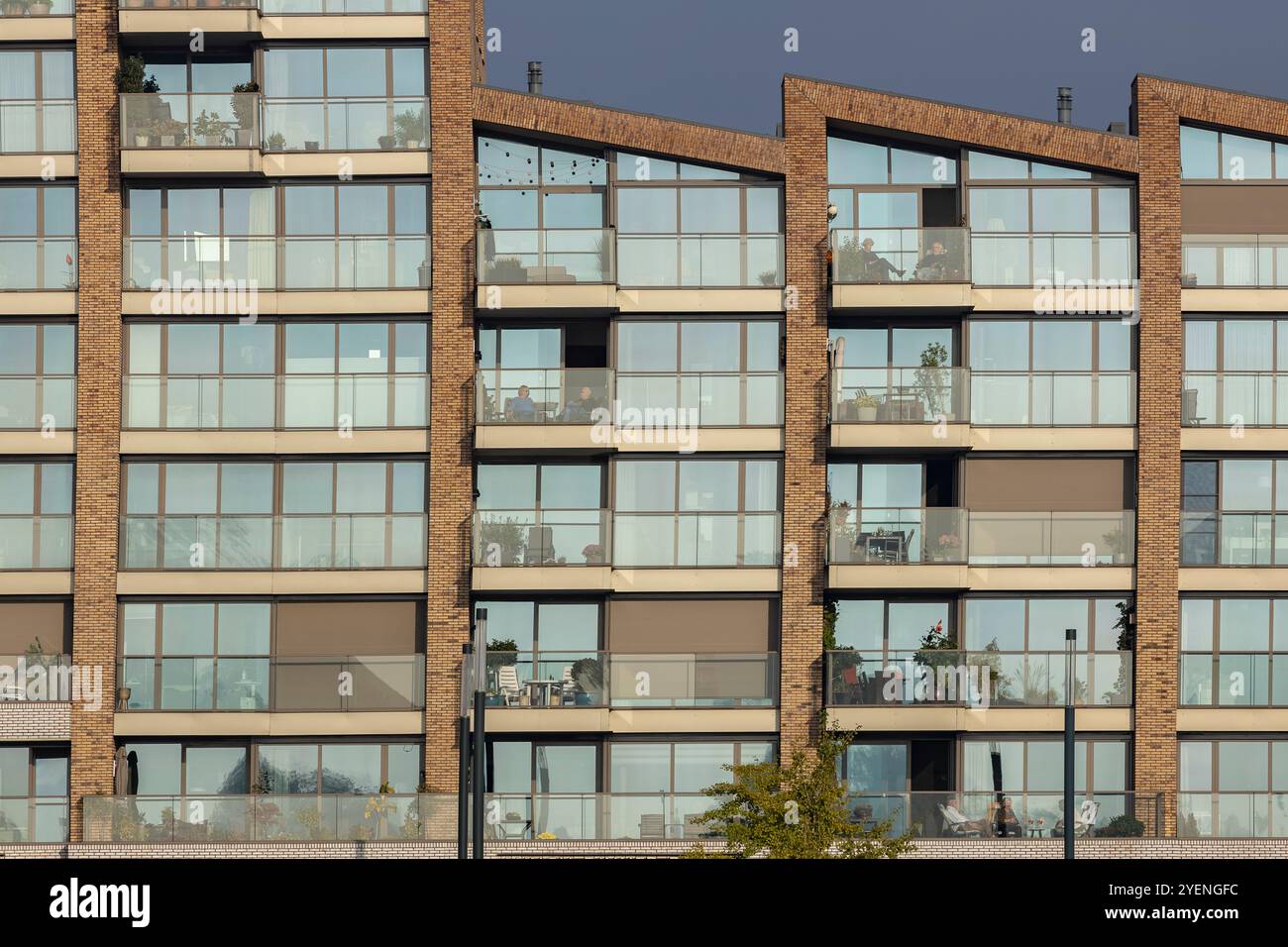 View of Reflecting window panes architectural detail of exterior luxury ...