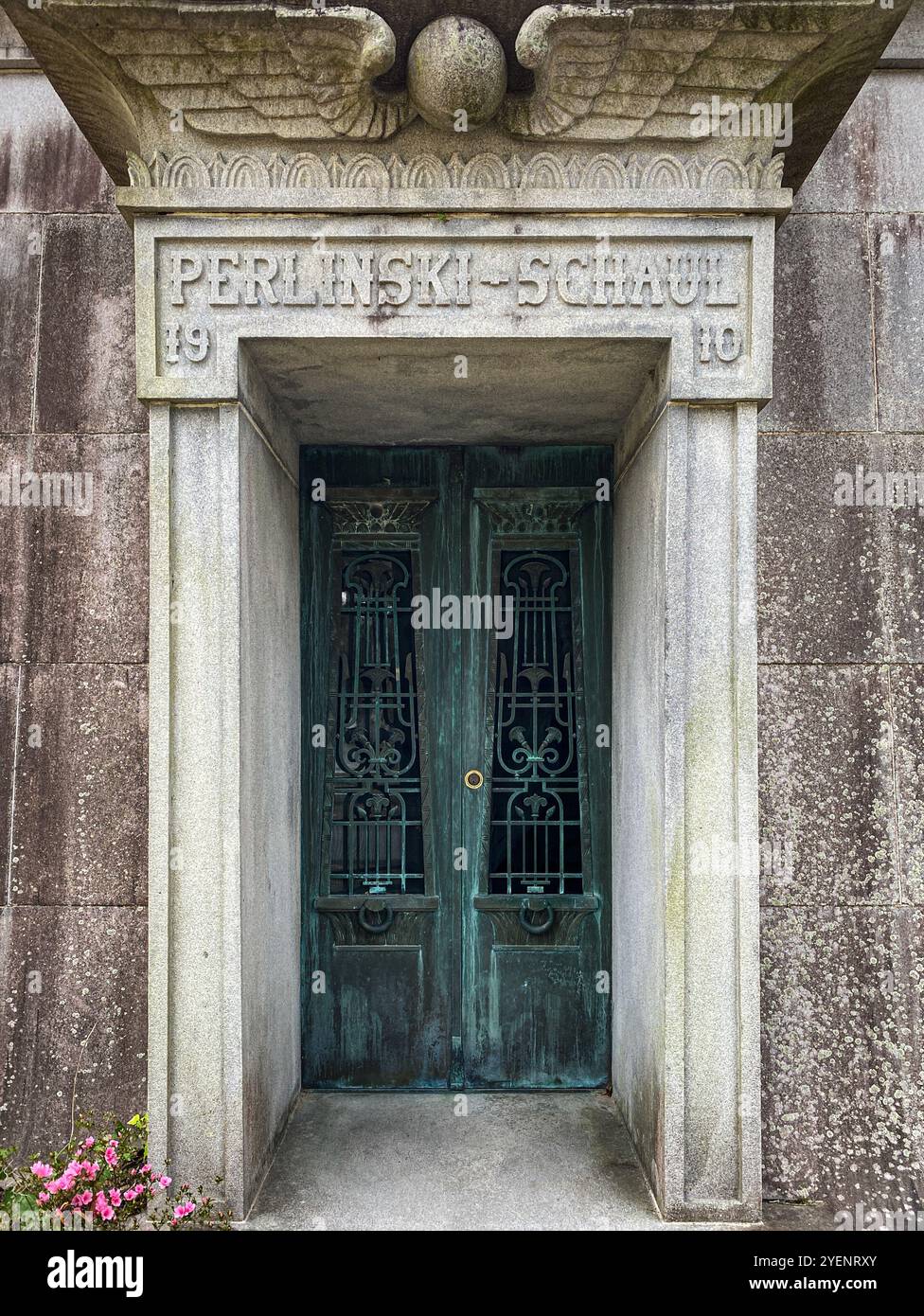 Mausoleum Doors in Bonaventure Cemetery, Savannah, Georgia, USA - Smartphone Captured Stock Image