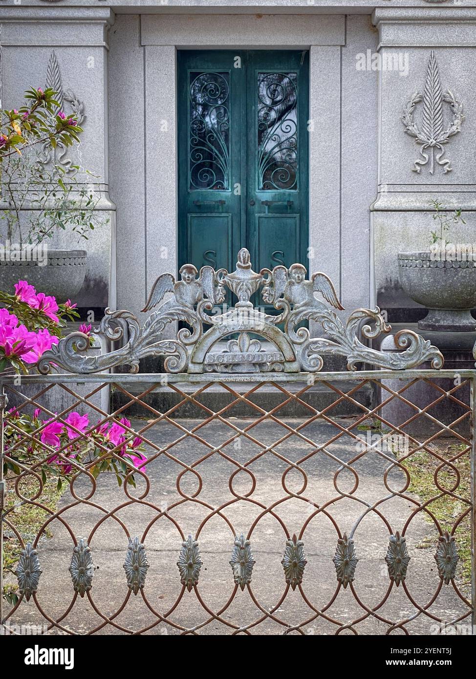 Mausoleum Doors in Bonaventure Cemetery, Savannah, Georgia, USA - Smartphone Captured Stock Image