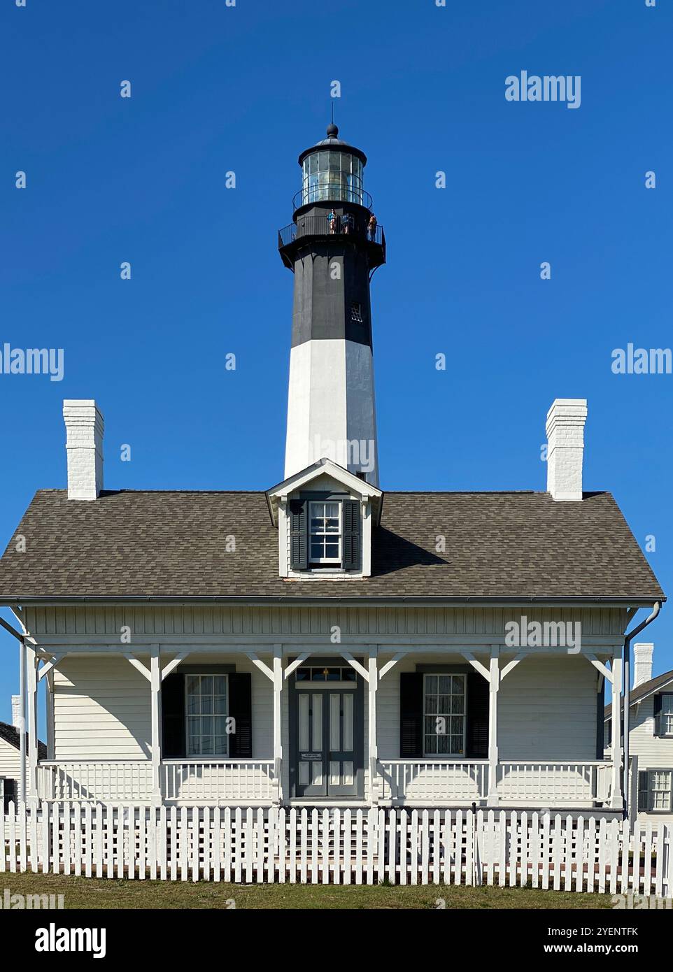Tybee Island Lighthouse on Tybee Island, Georgia, USA - Smartphone Captured Stock Image