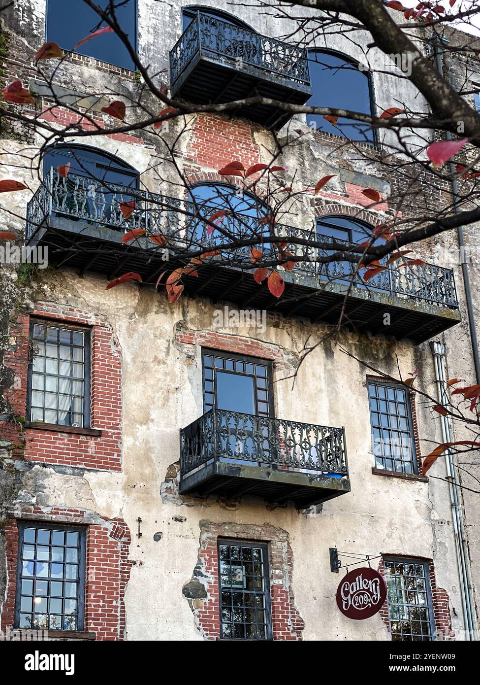 Rustic Building in Savannah, Georgia, USA - Smartphone Captured Stock Image