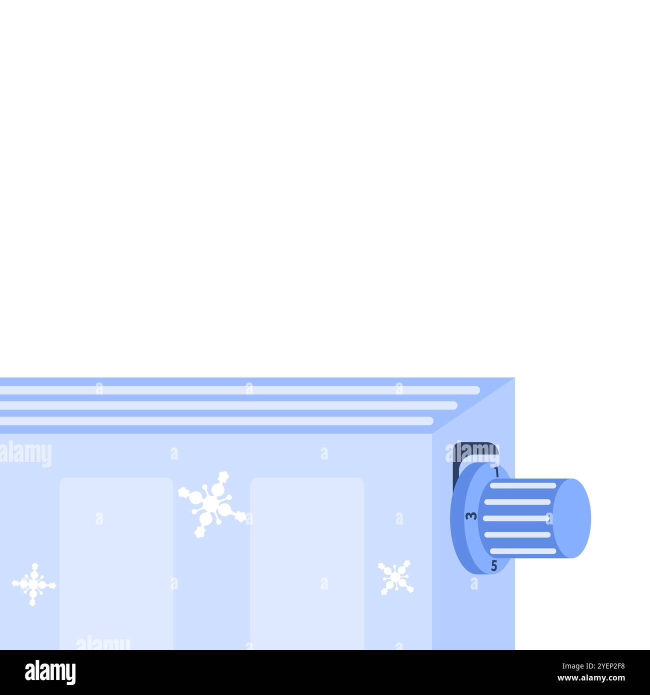 Turned on minimum cold home radiator illustration Stock Vector Image ...