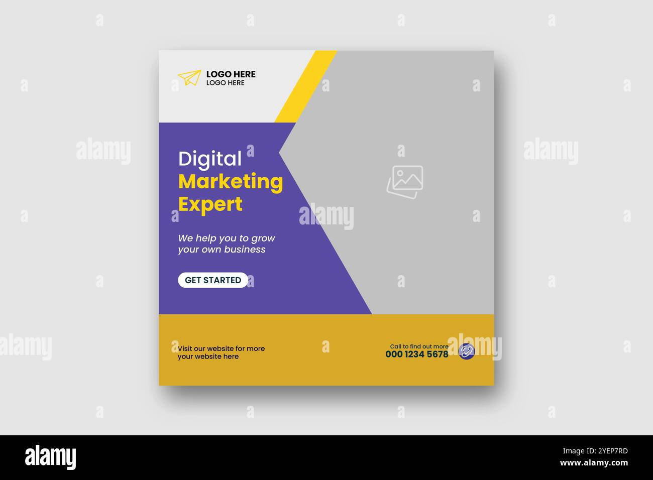Digital business marketing social media post and web banner design Stock Vector