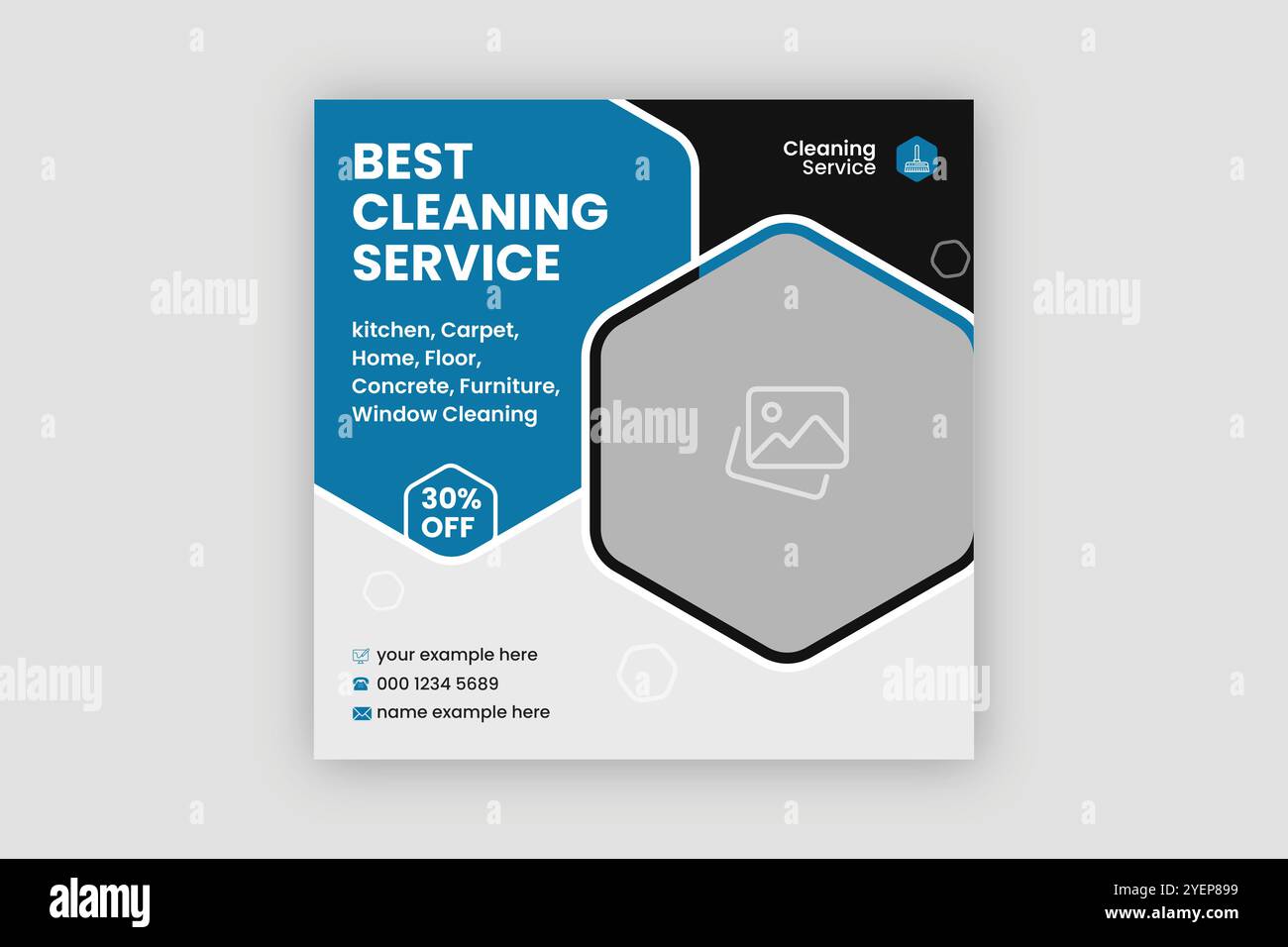 Cleaning service social media post square banner template Stock Vector ...