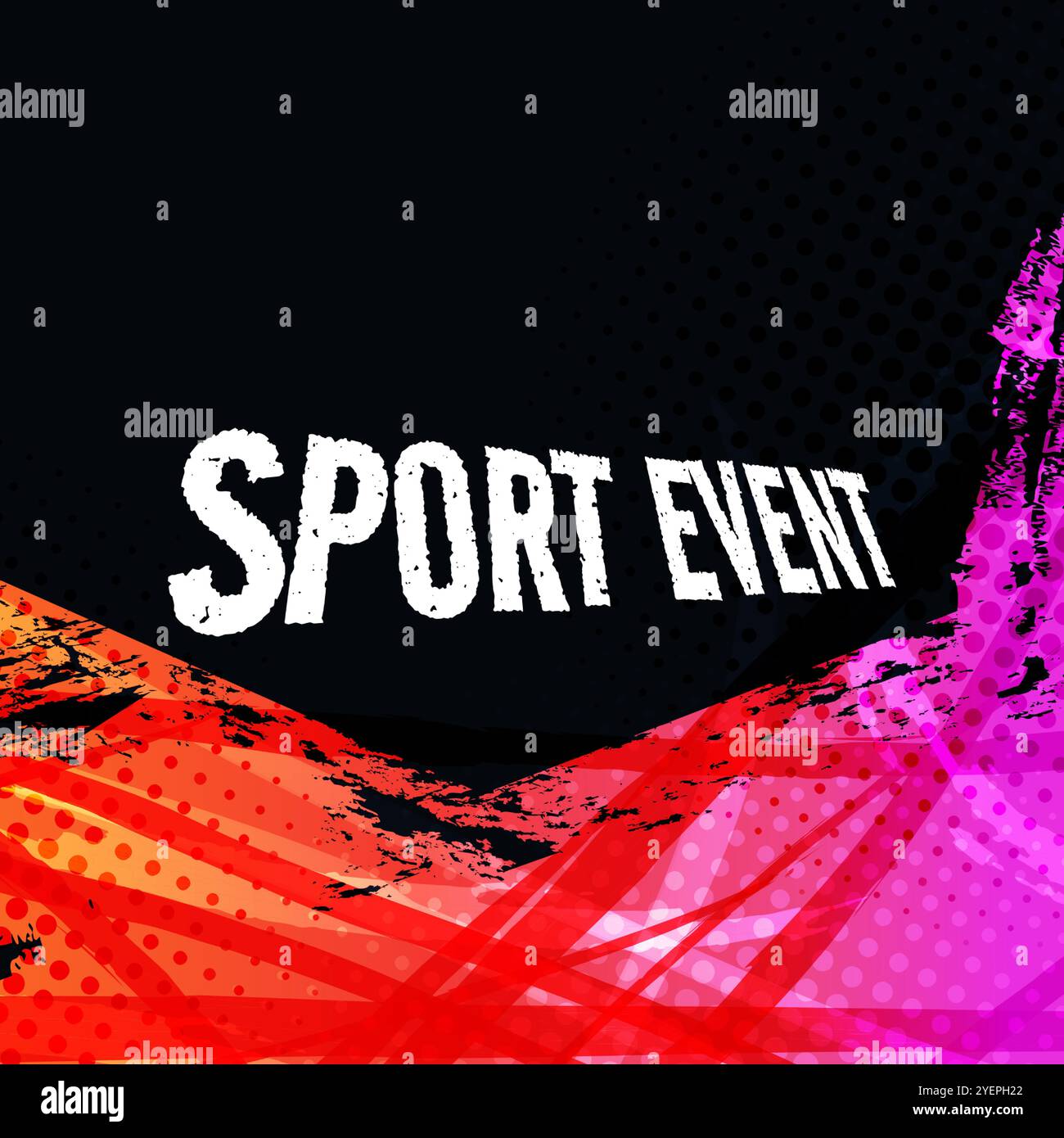 Grunge Sports Background with Brushstrokes in Colorful Gradient Style ...
