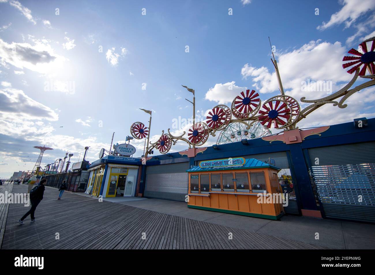 This photo features the vibrant and nostalgic charm of Coney Island's ...