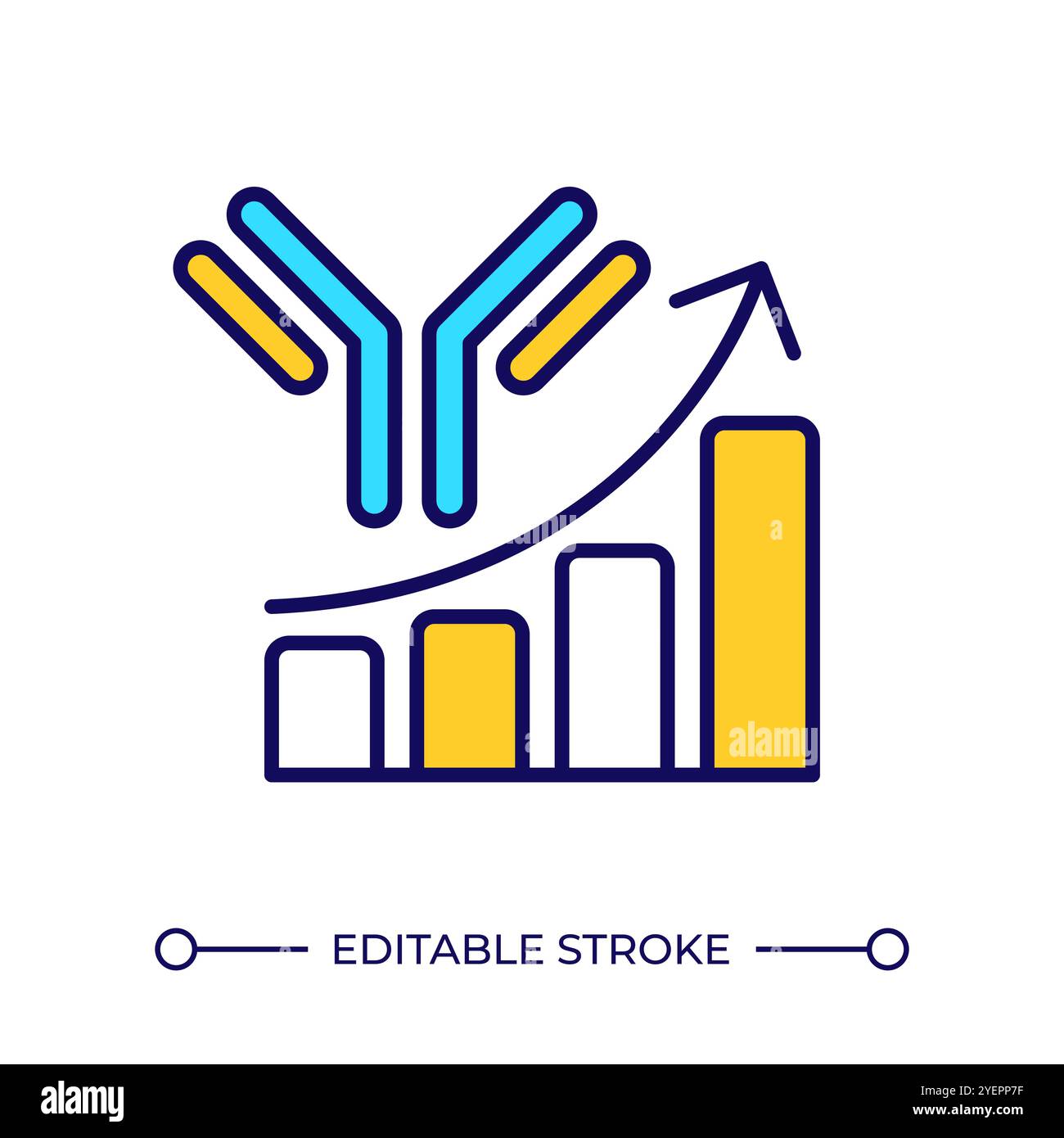 Lead antibody optimization RGB color icon Stock Vector