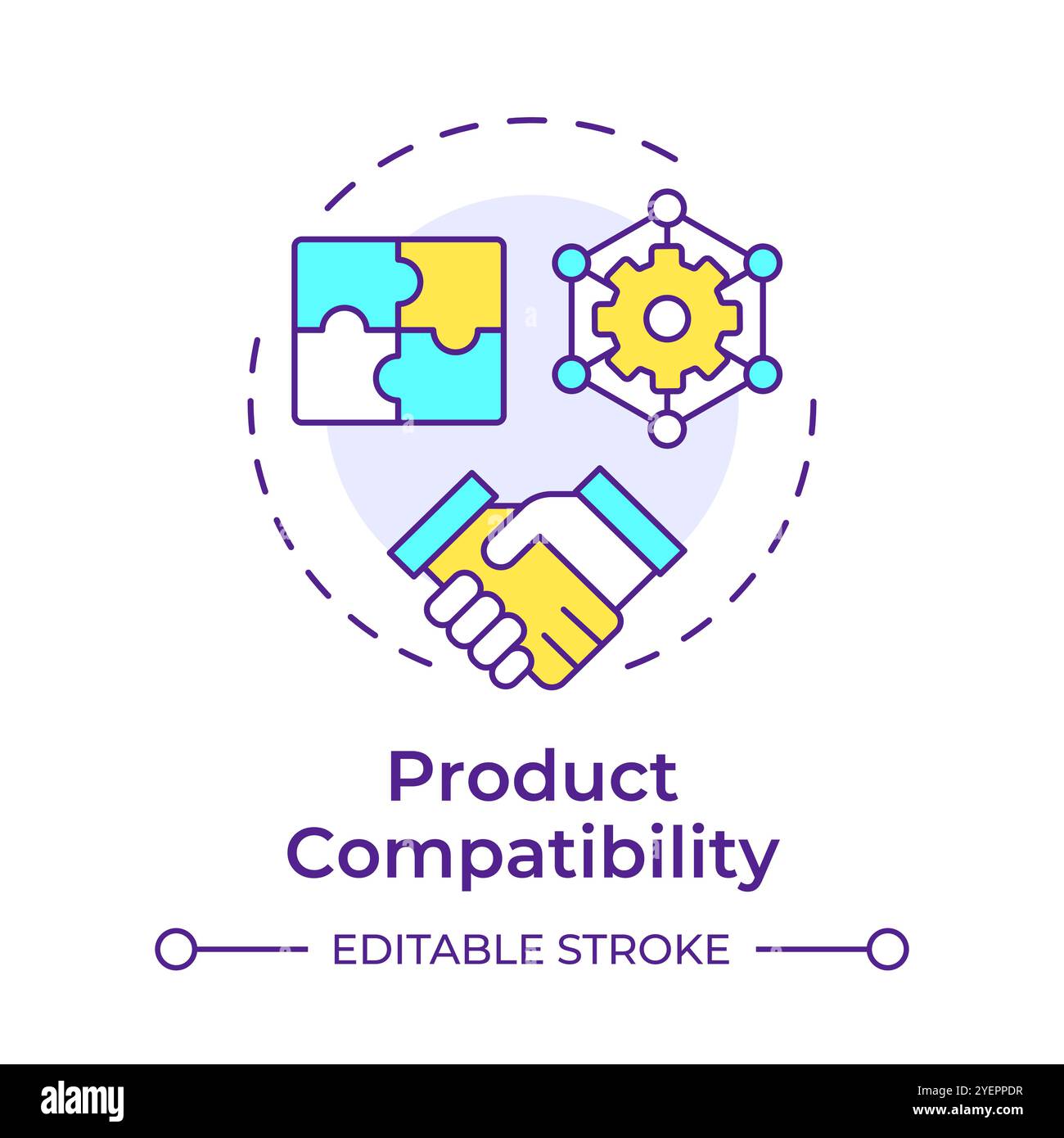 Product compatibility multi color concept icon Stock Vector Image & Art ...