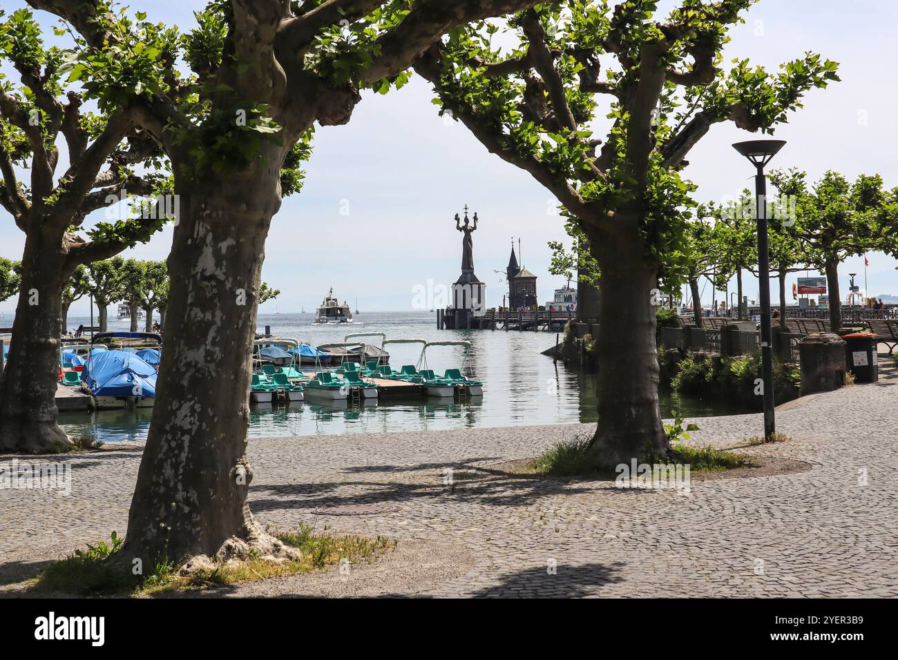 Imperia statue in Konstanz, Lake Constance in Germany in summertime Stock Photo