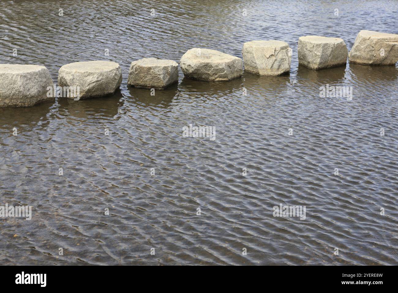 Flying stones Stock Photo