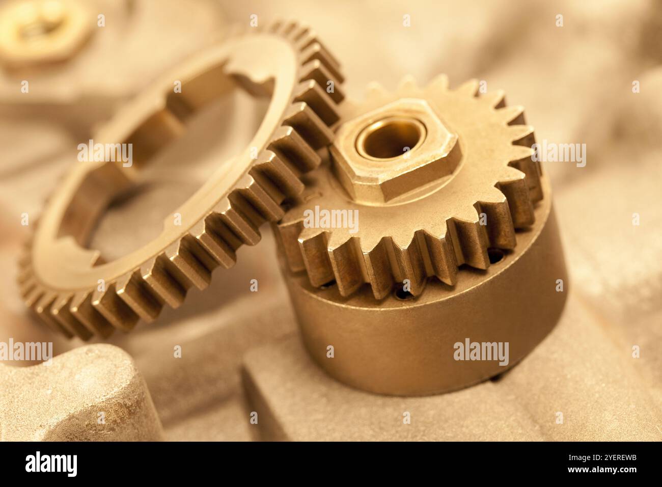 Gear and PC keyboard Stock Photo - Alamy