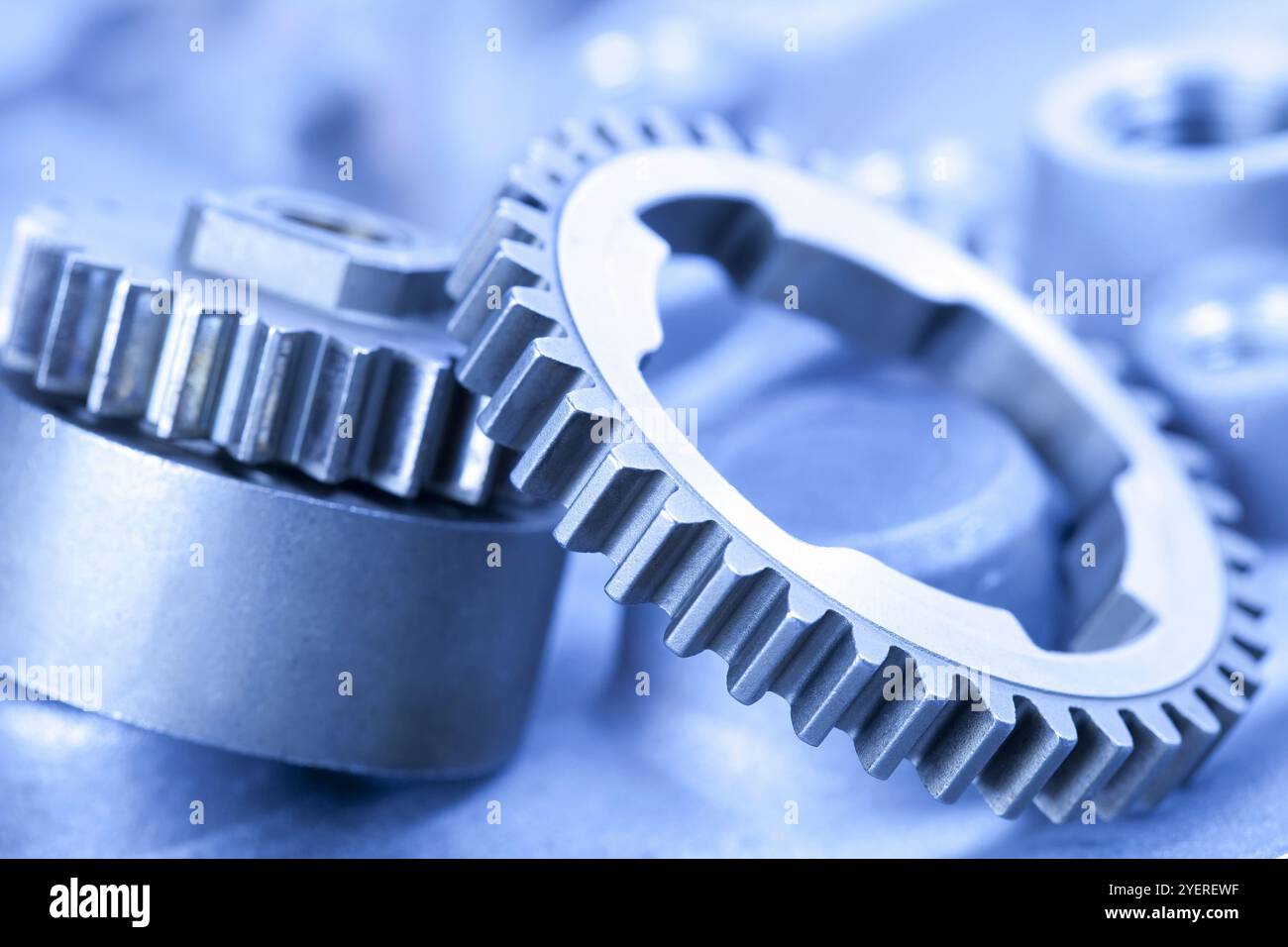 Gear and PC keyboard Stock Photo - Alamy