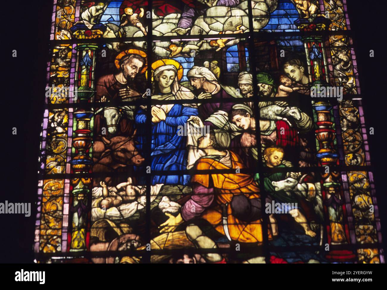 Stained glass picture hi-res stock photography and images - Alamy
