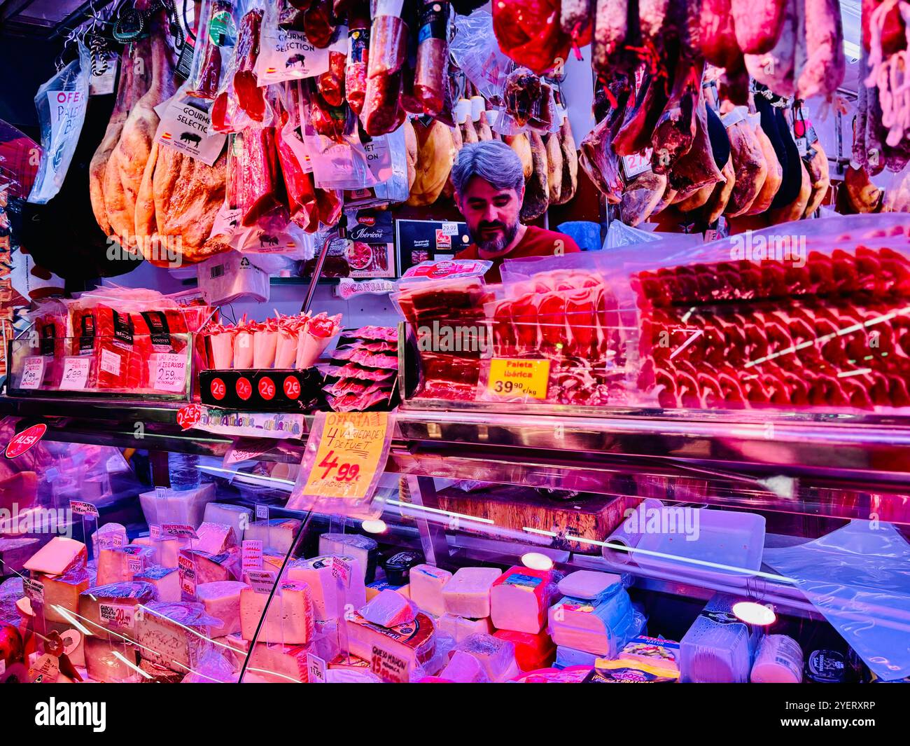 The colorful and vibrant Mercat de Santa Caterina in Barcelona, Spain. - Smartphone Captured Stock Image