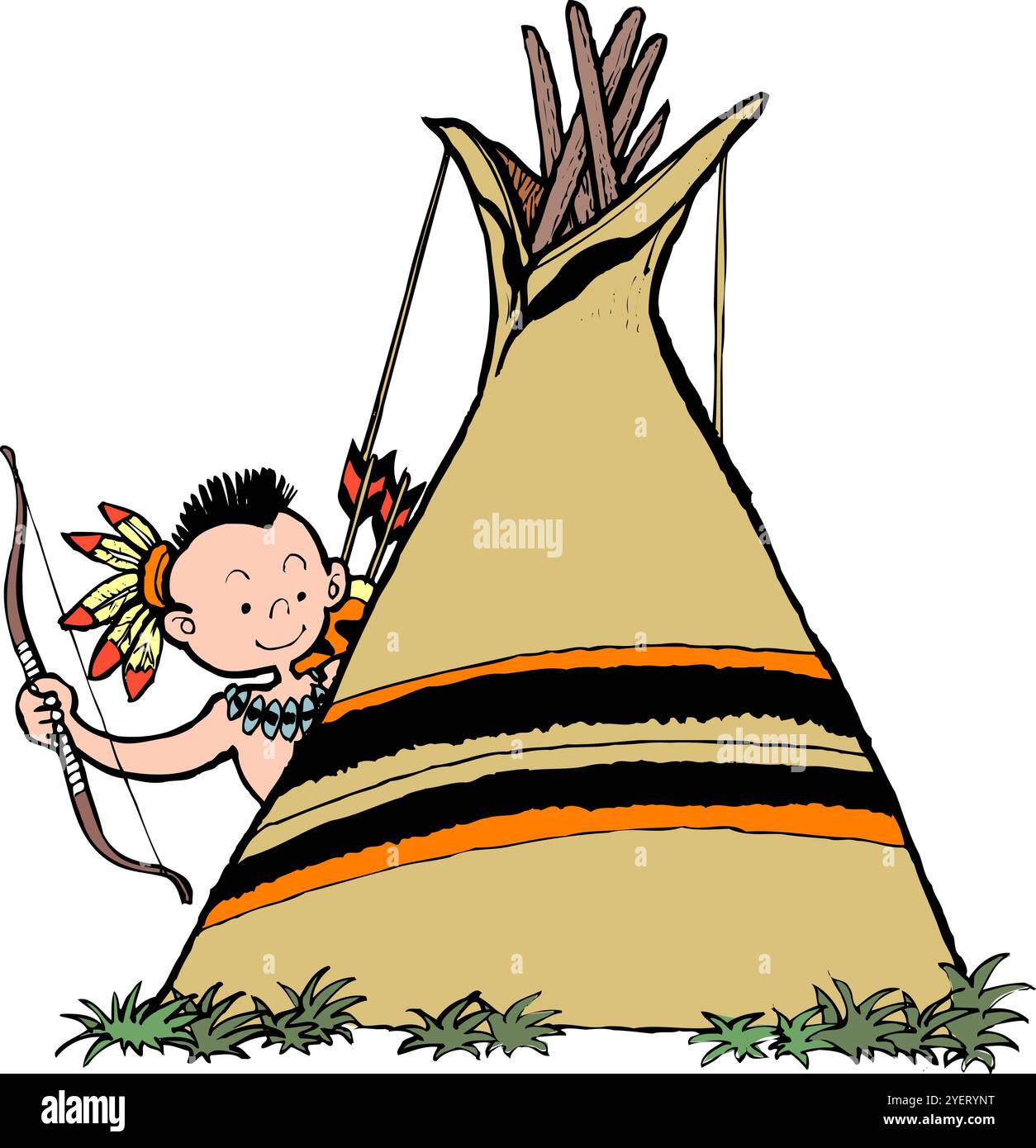 Native american indian child Cut Out Stock Images & Pictures - Alamy