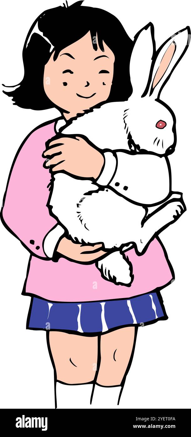 Rabbit and human hi-res stock photography and images - Alamy