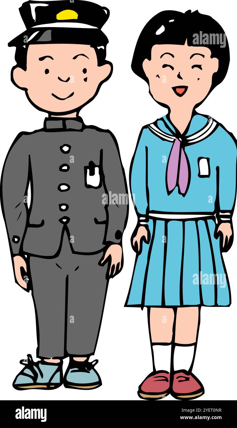 Entering the first year of junior high school Stock Photo - Alamy