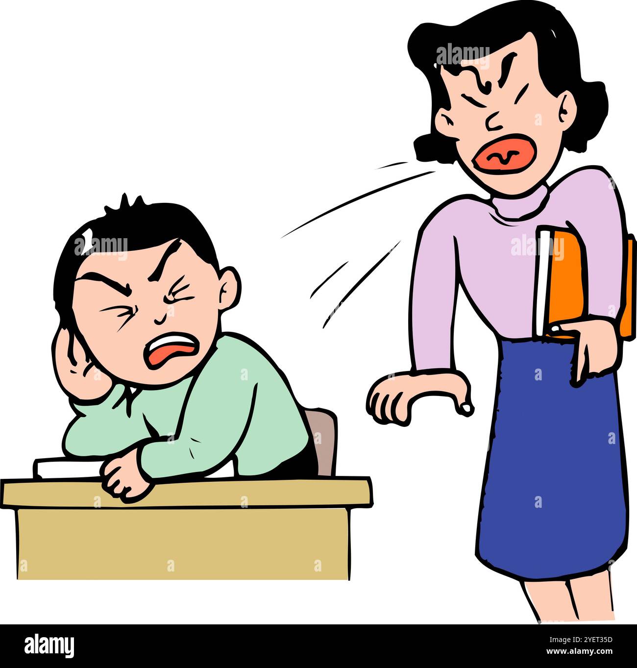 Student Angry Note Student illustrations hi-res stock photography and images - Alamy