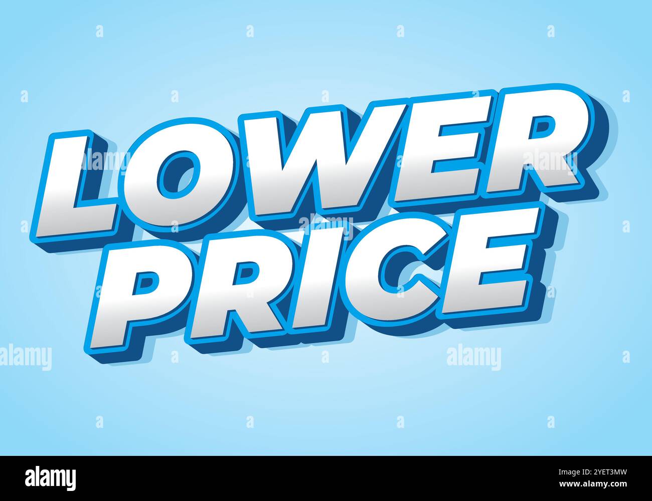 Lower price. Text effect design with modern colors and 3D font look ...