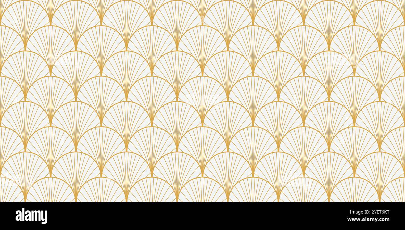 Seamless abstract floral pattern. Vector gold and white background ...