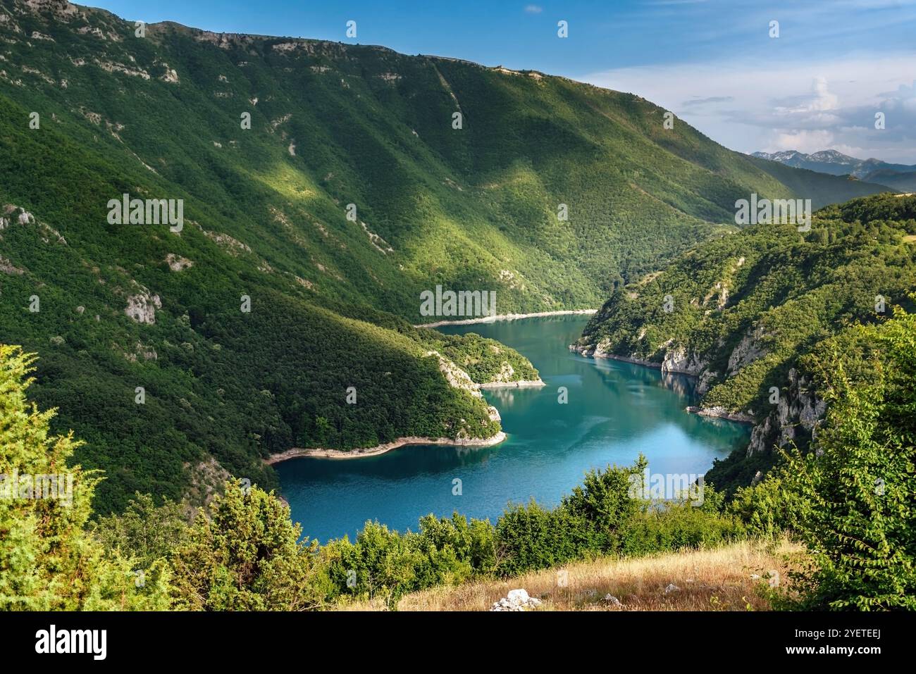 Piva Reka Landscape of Piva River Canyon and Piva Lake Stock Photo - Alamy