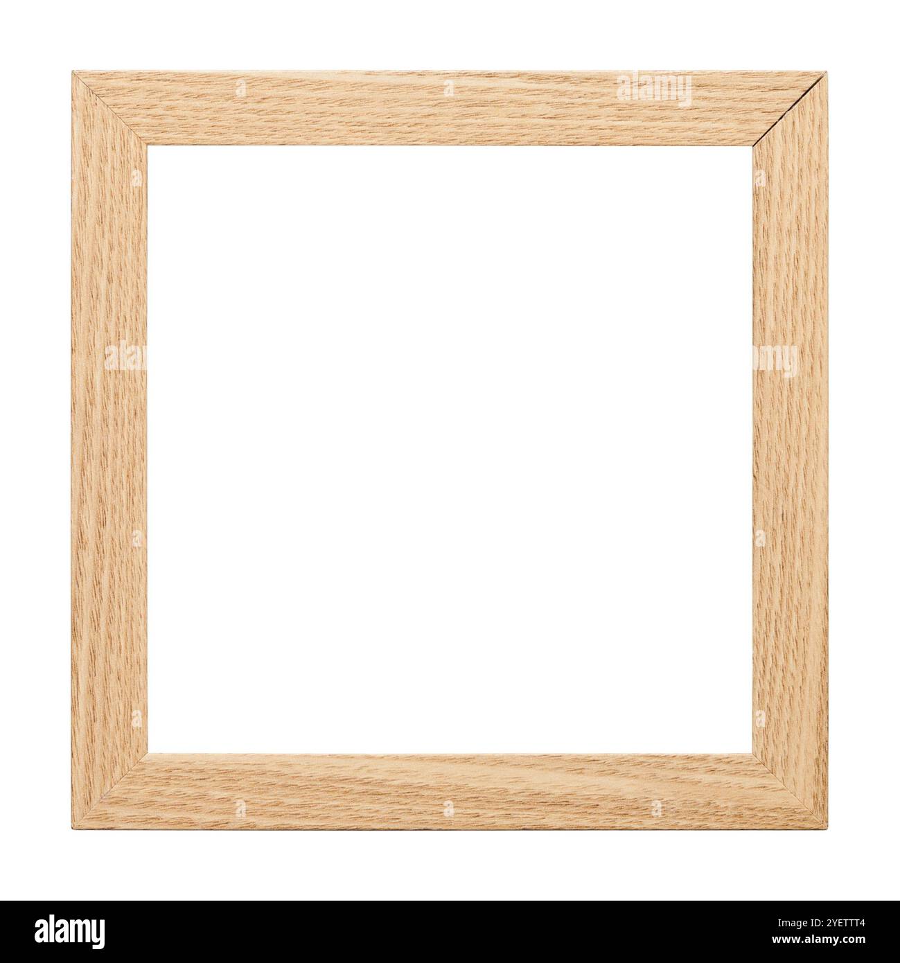 Small Square Wood Frame Cut Out on White Stock Photo - Alamy