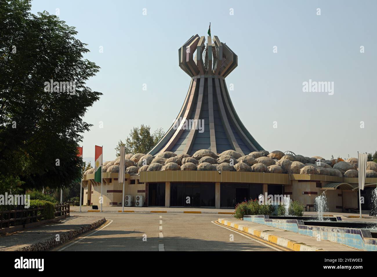 Halabja Memorial Monument in Iraqi Kurdistan Stock Photo