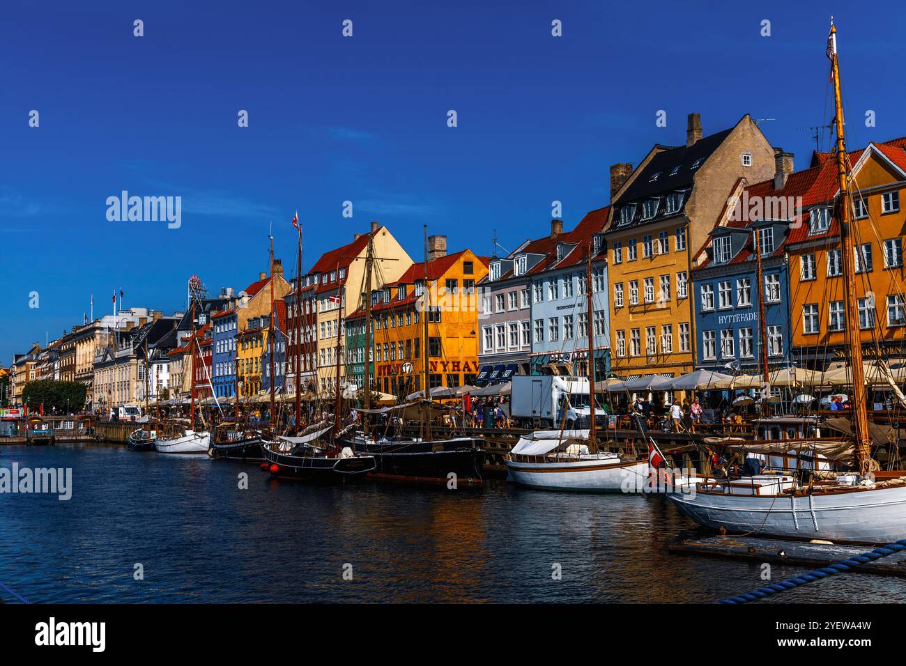 Denmark In November The famous Nyhavn area in the historical part of the city of Copenhagen ...