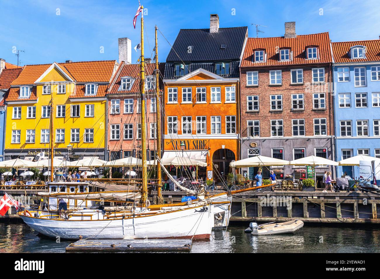 Denmark In November The famous Nyhavn area in the historical part of the city of Copenhagen ...