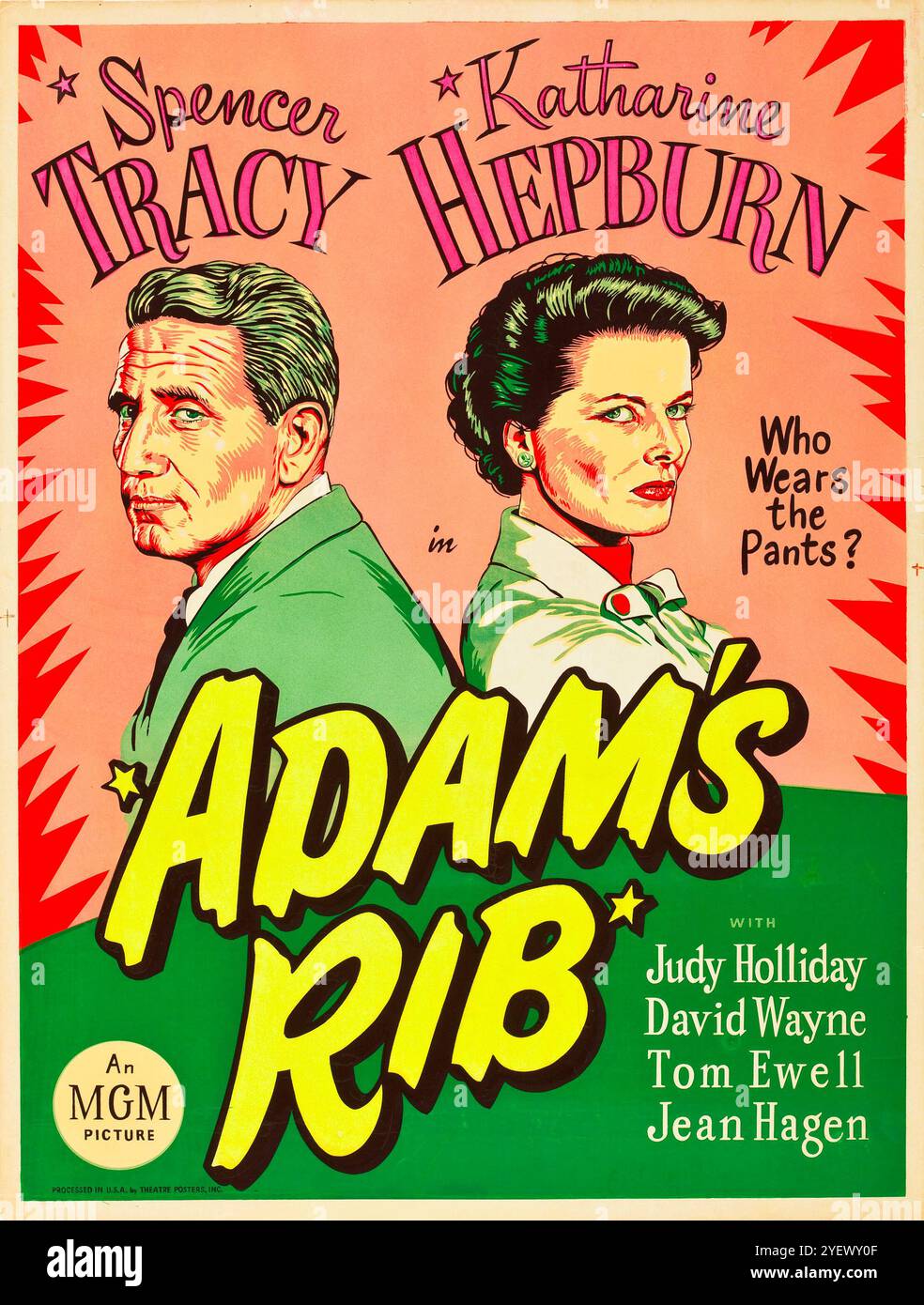Adam's Rib vintage film poster alternate version for the American