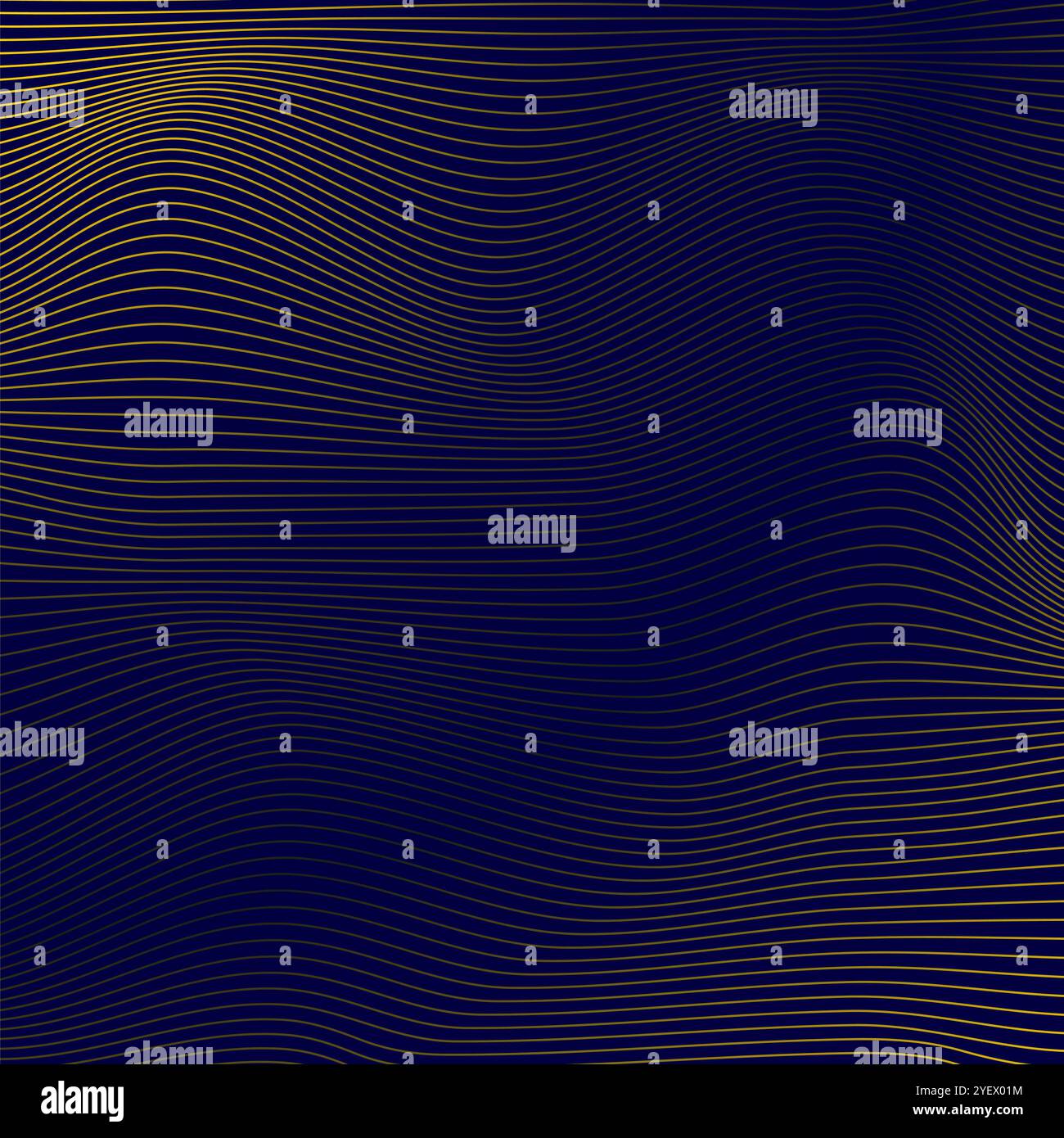 Raster abstract glowing wave lines on dark blue background. Striped ...