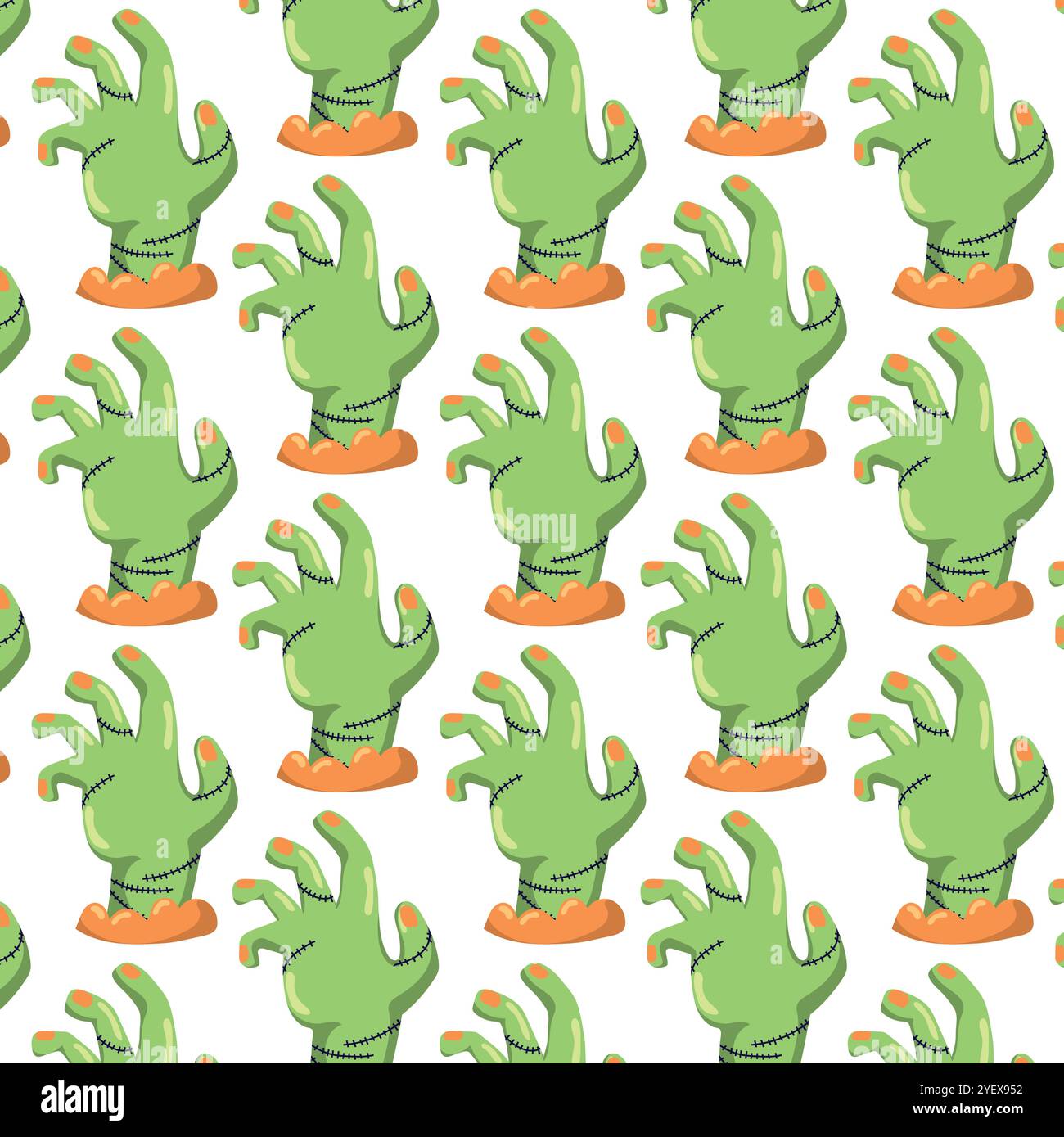 Zombie hand pattern for Halloween decor Vector Stock Vector
