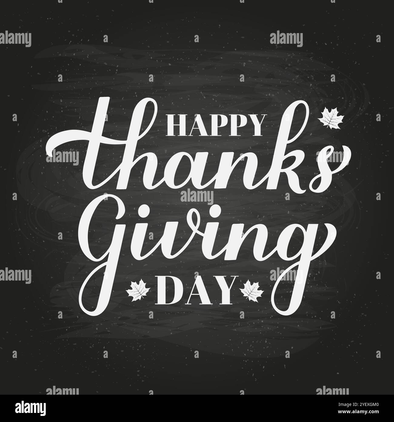 Happy Thanksgiving Day calligraphy hand lettering on chalkboard ...
