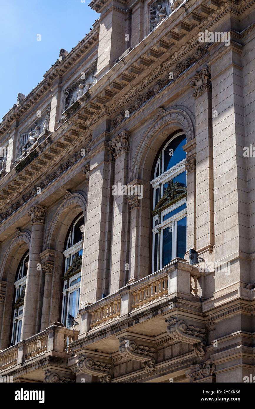 Detail of exterior of Theater Colon, famous landmark of Buenos Aires ...