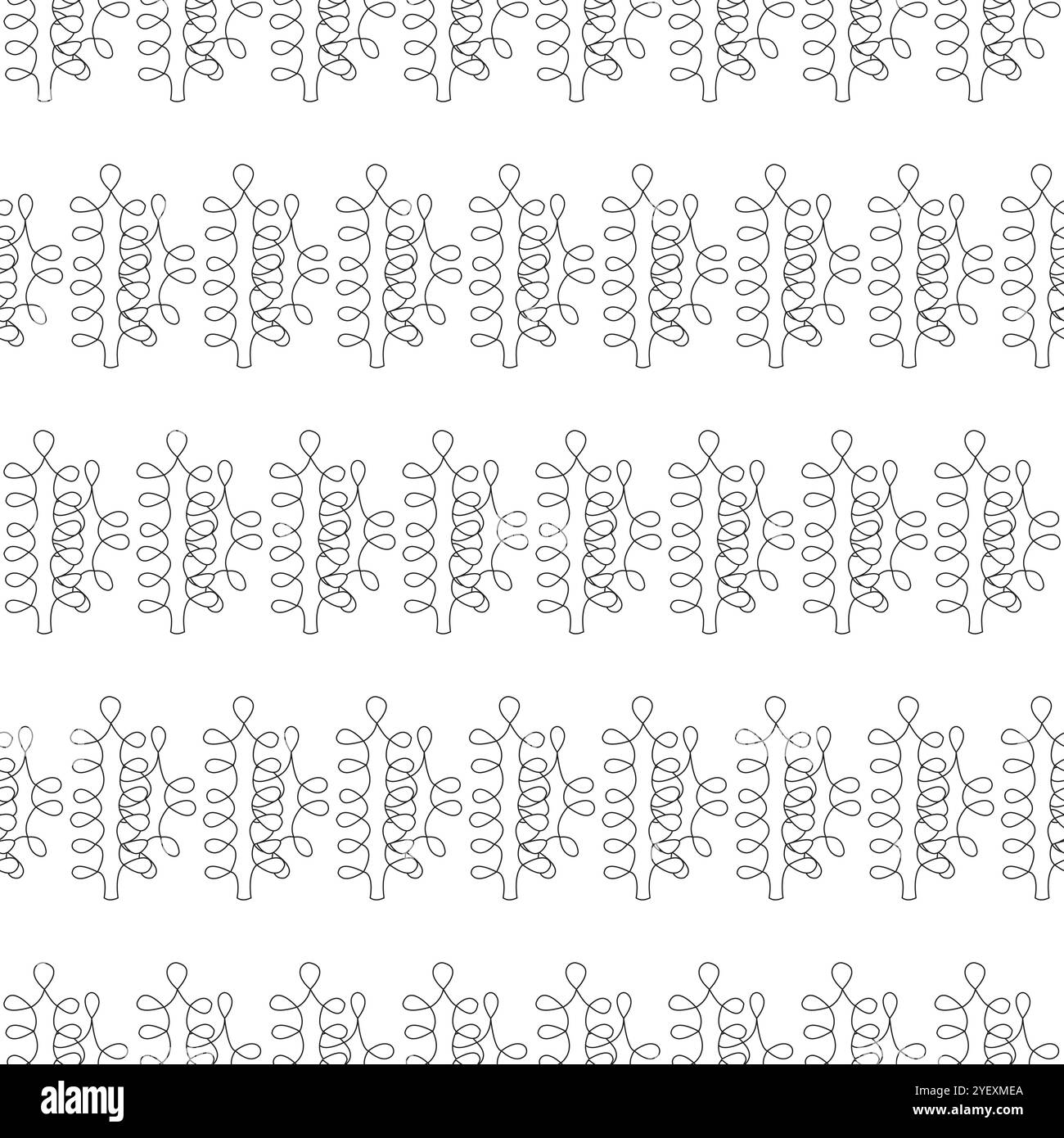 Big cactus with leaves in doodle style. Simple seamless pattern. Vector ...
