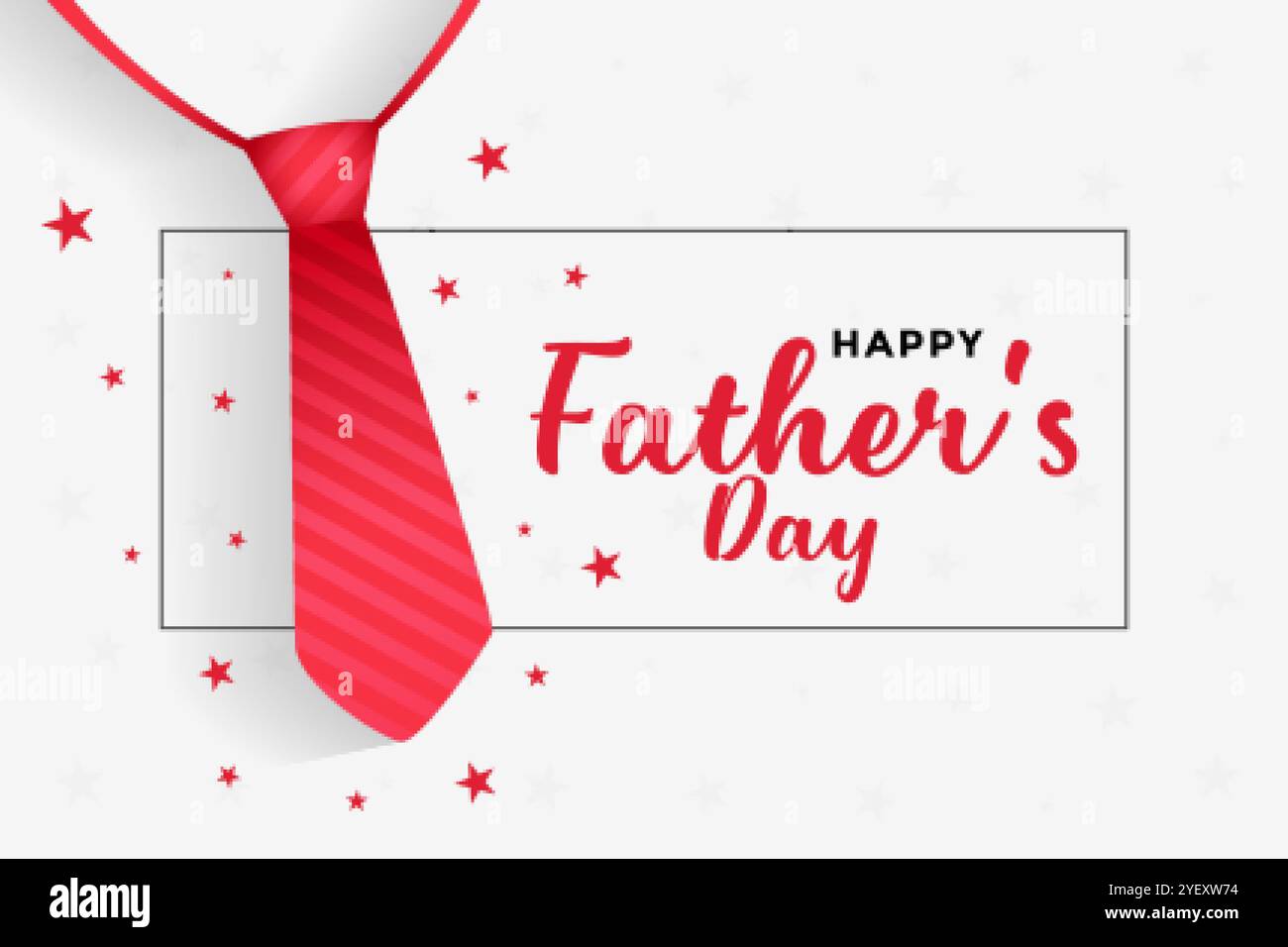 happy fathers day background with red tie design Stock Vector Image ...